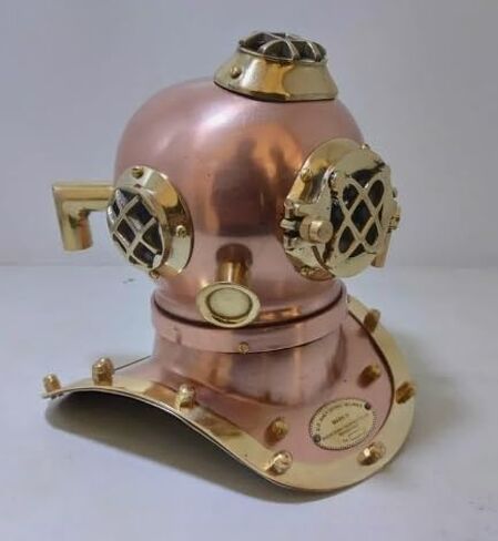 Handmade Copper Mini Diving Helmet Perfectly Crafted 6 Inch Diving Helmet 6 Inch in Saudi Arabia