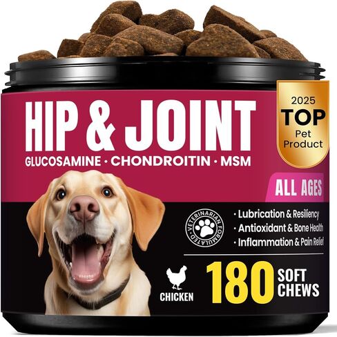 Liquid Joint Supplement for Dogs & Cats, Glucosamine for Dogs with Hyaluronic Acid, Daily Dog Hip & Joint Drops with Chondroitin & MSM, Wuffe Joint Supplement for Pain Relief, Mobility Support - 60ml in Saudi Arabia