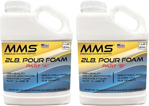 MMS 2 Lb Density Expanding Foam Kit, 2 Part Closed Cell Pourable Polyurethane for Boat Flotation, Insulation, Reinforcement and Void Filling (Gallon) in Saudi Arabia