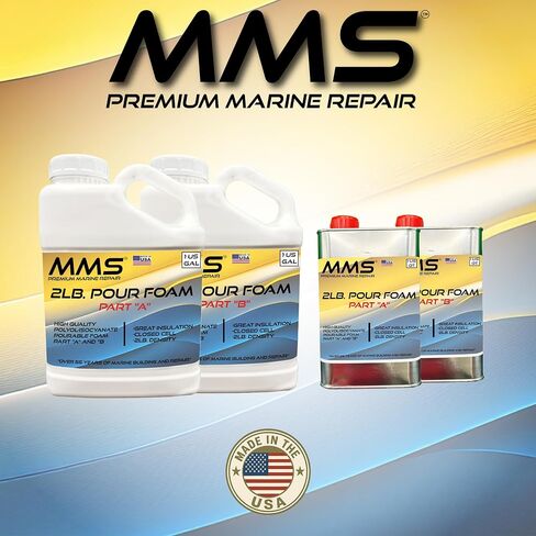 MMS 2 Lb Density Expanding Foam Kit, 2 Part Closed Cell Pourable Polyurethane for Boat Flotation, Insulation, Reinforcement and Void Filling (Gallon) in Saudi Arabia