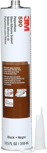 3M 590 Oem Polyurethane Glass Adhesive Sealant, Black 310mL Cartridge (Pack of 1) in Saudi Arabia