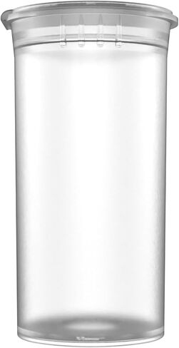 13 حاويات Top Pop Basking Top Dram CR - زجاجات قارورة سفر مقاومة للطفل - 315 Qty (واضح) in Kuwait