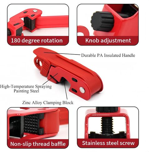 Steel&PA Standard Circuit Breaker Lockout Tagout for 110V-220V Single/Double Hole Toggless OSHA Compliant Red Electrical Breaker Lock Box,2X Padlocks,2X Tags,2X Circuit Breaker Lockout in Kuwait
