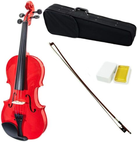 Sky بالحجم الكامل VN202 Red Violin Beauty Beautistsmanship مع Brazilwood Bow وحالة خفيفة الوزن in Kuwait