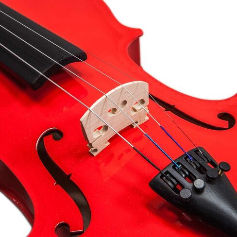 Sky بالحجم الكامل VN202 Red Violin Beauty Beautistsmanship مع Brazilwood Bow وحالة خفيفة الوزن in Kuwait
