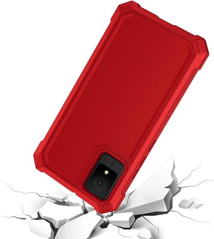 لحالة TCL K32 5G مع واقي الشاشة ، للحصول على TCL T513V CASE CASE PULLE PROGENT PROTION PRIT PCER POCPER الناعم الناعم ، حالة الهاتف الثقيلة للحماية من TCL K32 T513V أسود in Kuwait