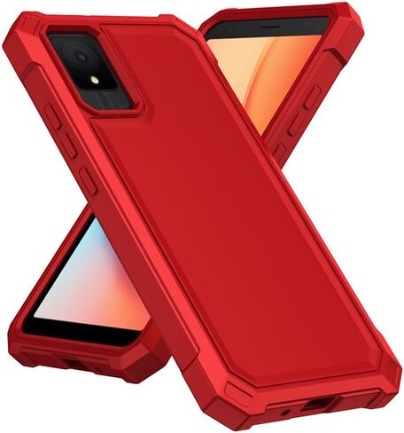 لحالة TCL K32 5G مع واقي الشاشة ، للحصول على TCL T513V CASE CASE PULLE PROGENT PROTION PRIT PCER POCPER الناعم الناعم ، حالة الهاتف الثقيلة للحماية من TCL K32 T513V أسود in Kuwait