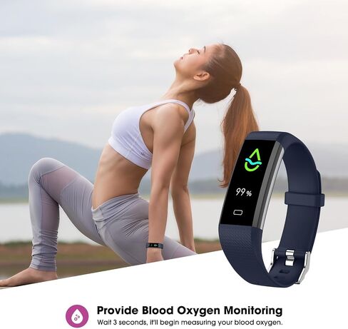 EURANS Fitness Tracker with Heart Rate Blood Oxygen Monitor, Activity Tracker Sleep Monitor Health Tracker, Smart Watch Pedometer Step Calories Counter, Fitness Watches for Men Women in Kuwait