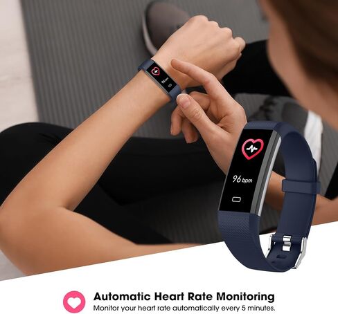 EURANS Fitness Tracker with Heart Rate Blood Oxygen Monitor, Activity Tracker Sleep Monitor Health Tracker, Smart Watch Pedometer Step Calories Counter, Fitness Watches for Men Women in Kuwait