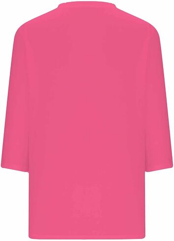 3/4 Sleeve v Tops للنساء غير الرسمي ألوان صلبة ضئيلة نحيفة أعلى أعمال أنيقة أعلى لطيبة طعنات الصيف مريحة مريحة in Kuwait