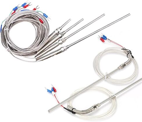 0-800 درجة M8 K J PT100 TYPE 50MM 150MM 100MM 200MM مسبار كابل المسمار الحراري 1PCS (2M M8 PT100،100MM) in Saudi Arabia