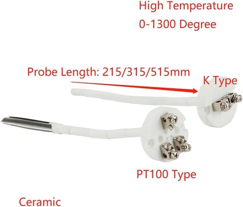 1300 Degree K Type PT100 Thermocouple Sensor WRP-100 Thermocouple 1Pcs(K Type 515mm) in Saudi Arabia