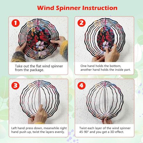 Ladybug Wind Spinner 3D للديكور في الهواء الطلق ، الفولاذ المقاوم للصدأ معلق الرياح ، الفنون الحركية 10 بوصة زخرفة لزخرفة الحديقة in Kuwait