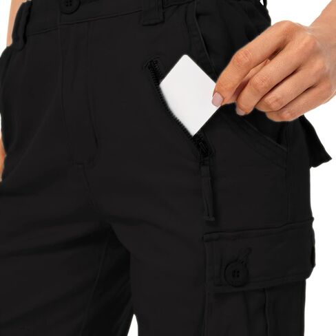 Cargo Shorts for Women Knee Length 7 Pockets Elastic Waist Bermuda Long Shorts for Outdoor Casual Hiking Summer in Saudi Arabia