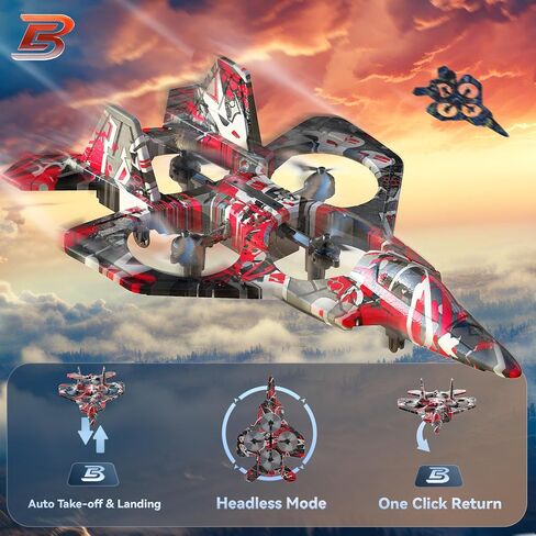 Bezgar HQ057X RC Fighter Airplane 丨 MINI DRONE REMOTE CONTROL طائرة طائرة طائرة بدون طيار للبالغين والأطفال مع هدية خفيفة للأطفال الأزرق in Kuwait