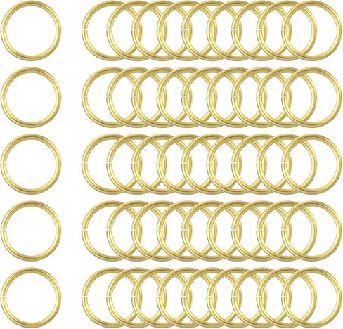 uxcell 50Pcs Open Jump Rings, 25mm/0.98" OD Brass Jump Ring Connectors 2mm Thick O Rings for Necklaces Bracelet Jewelry Making Keychain DIY Craft, Gold Tone in Kuwait