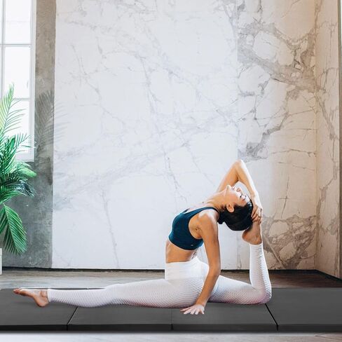 4 حصيرة تمرين قابلة للطي من بانيل ، سميك سميك حصيرة 8'x4 ، حصيرة صالة رياضية مع مقابض حمل لليوغا MMA تمتد للجمباز والصالة الرياضية المنزلية in Kuwait