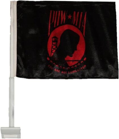 12x18 Pow Mia Powmia Red Black Double Car Window Sterk 12 "x18" العلم in Saudi Arabia