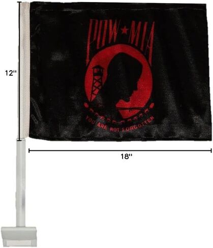 12x18 Pow Mia Powmia Red Black Double Car Window Sterk 12 "x18" العلم in Saudi Arabia