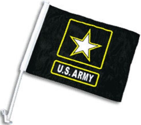 12x18 US Army Star Black Double Sided Car Vehicle 12"x18" Flag in Saudi Arabia