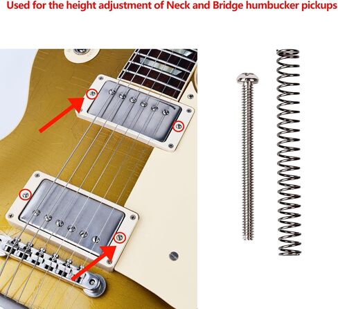 Banworks USA/Imperial Thread Guitar Humbucker pickup Screw Vintage Phillips-head humbucker pickup buts with springs for gibson ، emg ، seymour duncan ، dimarzio pickups 10pcs jt/syqls-02 nickel in Saudi Arabia