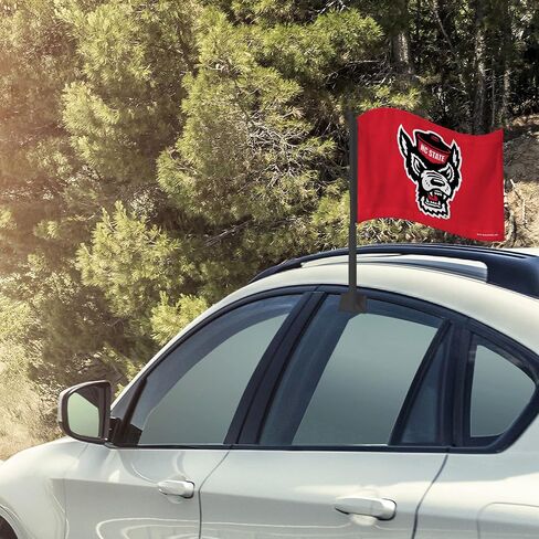 Rico Industries NCAA Alcorn State Braves Black Pole Car Flag W' Black Pole Double Sided Car Flag - 16" x 19" - Strong Pole that Hooks Onto Car/Truck/Automobile in Saudi Arabia