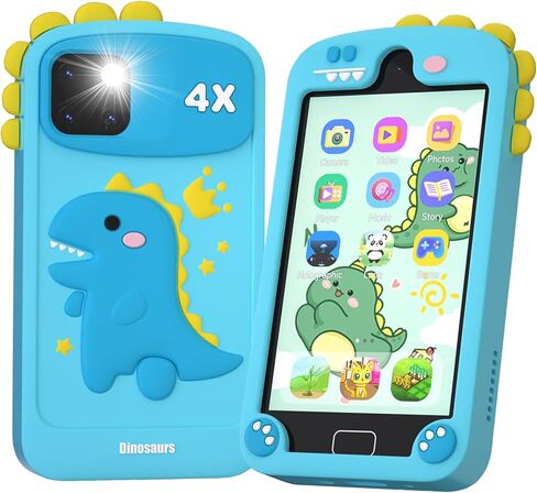 Kids Smart Phone for Girls, 4.0" Touchscreen Dual Camera Cell Phone, Toddler Preschool Learning Educational Toys Birthday Gifts for Age 3 4 5 6 Year Old, Music Player, Puzzle Games, 32GB(Pink) in Kuwait