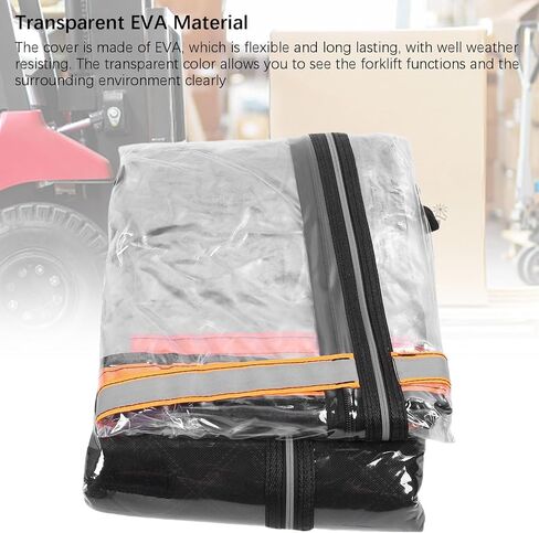 Universal Forklift Rain Cover, Transparent EVA All Weather Protective Enclosure with Simple Structure, 57 x 47 x 52in in Saudi Arabia