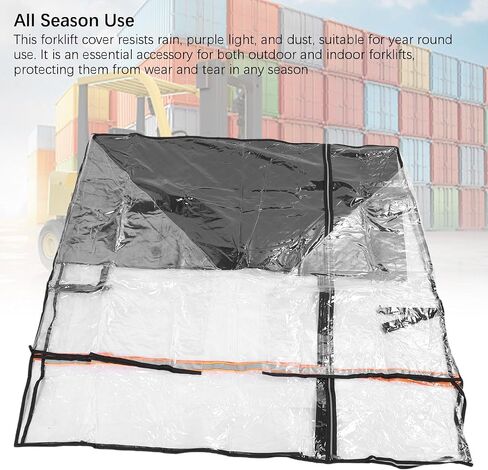 Universal Forklift Rain Cover, Transparent EVA All Weather Protective Enclosure with Simple Structure, 57 x 47 x 52in in Saudi Arabia