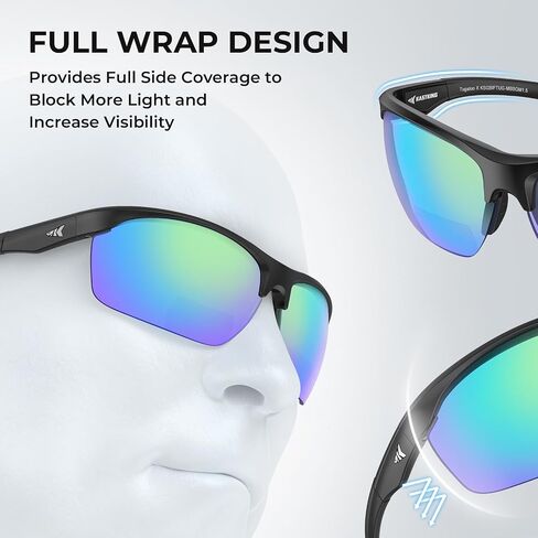 KastKing Tugaloo Semi-Rimless Bifocal Polarized Reader Sunglasses, Bi-focal x1.5 x2.0 x2.5 Magnifications, UV Protection in Saudi Arabia