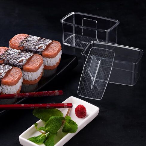 2PCS Clear Musubi Press Mold - Non-Stick, BPA-Free Musubi Maker, Onigiri & Sushi Mold for Hawaiian Musubi and Rice Treats in Saudi Arabia