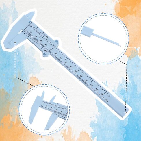3 PCS البلاستيك الفرجار Vernier 6 بوصة/150 مم أداة قياس ثنائية in Saudi Arabia