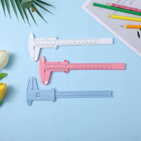 3 PCS البلاستيك الفرجار Vernier 6 بوصة/150 مم أداة قياس ثنائية in Saudi Arabia