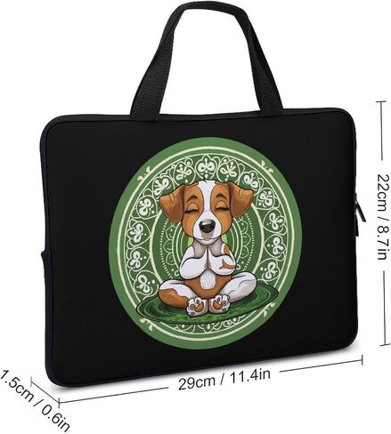 Calm Meditating Puppy Dog Yoga Mandala Laptop Case Durable Laptop Sleeve Bag Carrying Case with Handle 13inch in Saudi Arabia
