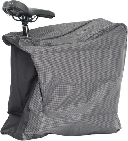Vincita Invisibility Bagcover for Brompton Folding Bicycle - Lightweight with Integrated Pouch - Ideal for Train and Bus Travel (ALL BLACK) in Saudi Arabia