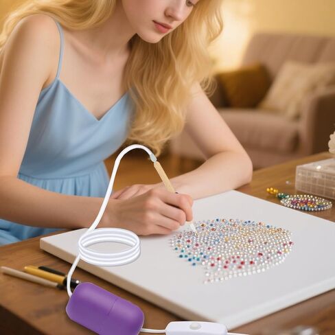 Electric Diamond Painting Pen, Wireless Diamond Painting Pen with Vacuum Pump, No Wax Diamond Art Pen, Diamond Art Accessories and Tools in Saudi Arabia