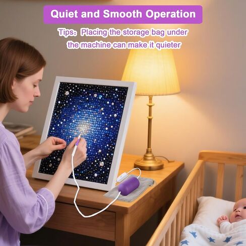 Electric Diamond Painting Pen, Wireless Diamond Painting Pen with Vacuum Pump, No Wax Diamond Art Pen, Diamond Art Accessories and Tools in Saudi Arabia