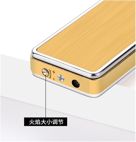 2024 Torch Slide-Down Wighter ، Lightweight Luxury Ruitproof Metal Dillplable Lighter ، Candle ، Camping (Butane Free) (Gold 3) in Saudi Arabia