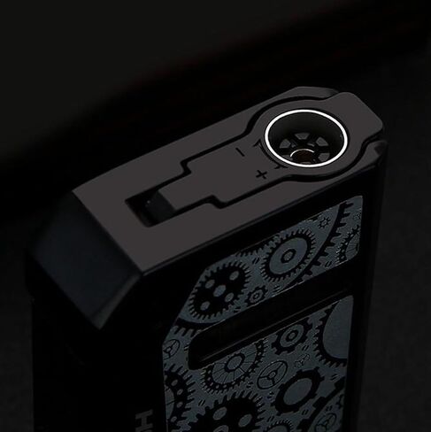 Made of 2024 zinc Alloy, Windproof Blue Straight Flame, with Visible Fuel Window, Adjustable Flame Size, Portable and Thin Design, Suitable for Gift Candles, Camping, etc.(Black1) in Saudi Arabia