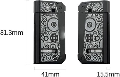 Made of 2024 zinc Alloy, Windproof Blue Straight Flame, with Visible Fuel Window, Adjustable Flame Size, Portable and Thin Design, Suitable for Gift Candles, Camping, etc.(Black1) in Saudi Arabia