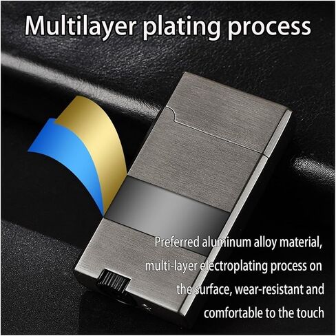 Dual Flame, Windproof Lighter, Soft Flame Fuel Window Lighter Butane Metal Lighter, Jet Flame Lighter, Adjustable Flame Lighter for Candles, Camping, Indoor and Outdoor(Silver) in Saudi Arabia