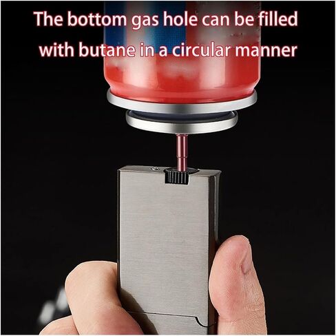 Dual Flame, Windproof Lighter, Soft Flame Fuel Window Lighter Butane Metal Lighter, Jet Flame Lighter, Adjustable Flame Lighter for Candles, Camping, Indoor and Outdoor(Silver) in Saudi Arabia