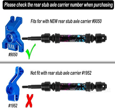 ترقيات محاور عمود محرك الأقراص ل 1/10 4WD SLASH/Rustler/Stampede/Jat0 4x4 (BL-2S) (VXL) ، F0RD F15O ، RC الأمامي والخلف ، CVD CVD W/Hex Up ، Titanium in Kuwait