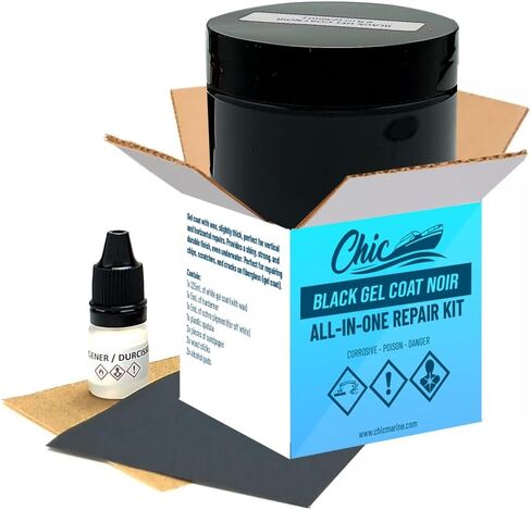 Boat Gel Coat Repair Kit for White and Black Fiberglass Made in Canada in Saudi Arabia