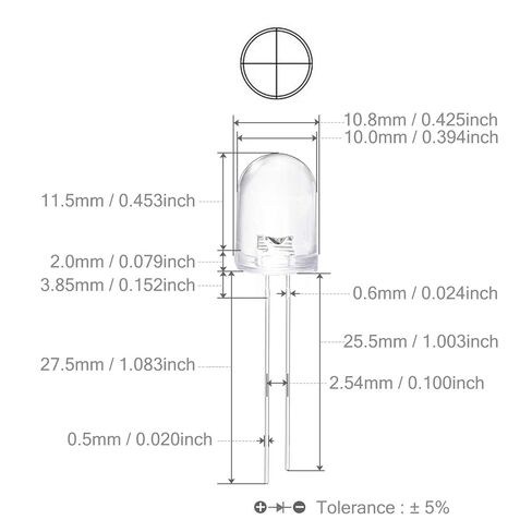 chanzon 50 pcs 10 مم مصابيح الصمام الثنائي LED خضراء (مستديرة مستديرة DC 3V 20MA) مصابيح مصباح الإضاءة الساطعة مكونات مكونات مؤشر مصباح البصر الثنائيات الباعثة in Saudi Arabia
