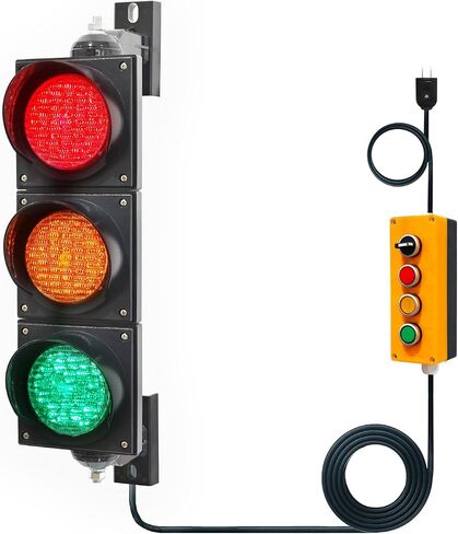 100-3 4inch 100mm Traffic Stop/Go Light/Button Control/AC 85-265V Lamp LED, PC Casing Water Resistant IP65 in Saudi Arabia