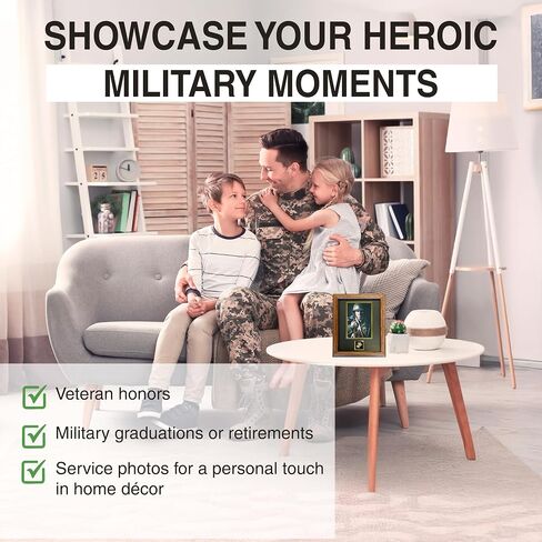 Northern Promotions هدية مخضرمة USMC - شاشة 8x10 لصورة عسكرية 5 × 7 مع شعار ذهبي بحري - إطار أسود ، حصيرة رمادية داكنة مع تقليم ذهبي - مثالي للتقاعد التخرج أو الشاشة التذكارية in Kuwait