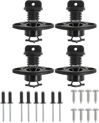 Kayak Drain Plug Stoppers Stoppers Scupper Bung Plug Tip for Dinghy for Canoe for Boat with Procks and Blind Protes (4pcs) in Kuwait