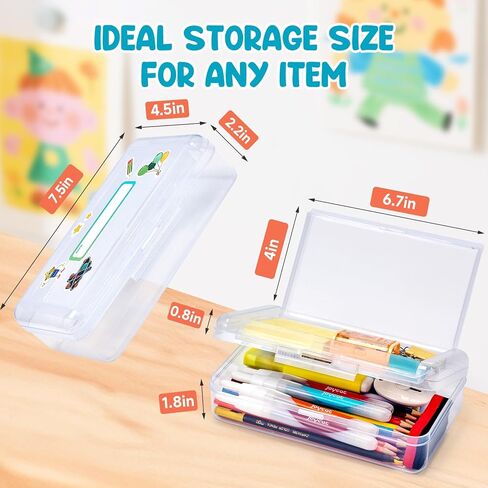 صندوق علبة قلم رصاص من Gamenote مع إغلاق Snap Snap ، مربع منظم التخزين المدرسي كبير السعة للأطفال in Kuwait