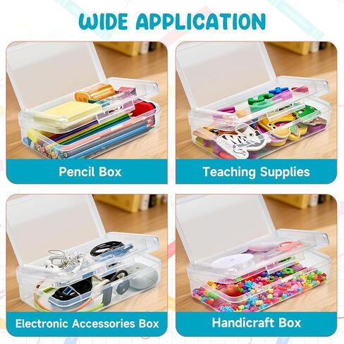 صندوق علبة قلم رصاص من Gamenote مع إغلاق Snap Snap ، مربع منظم التخزين المدرسي كبير السعة للأطفال in Kuwait